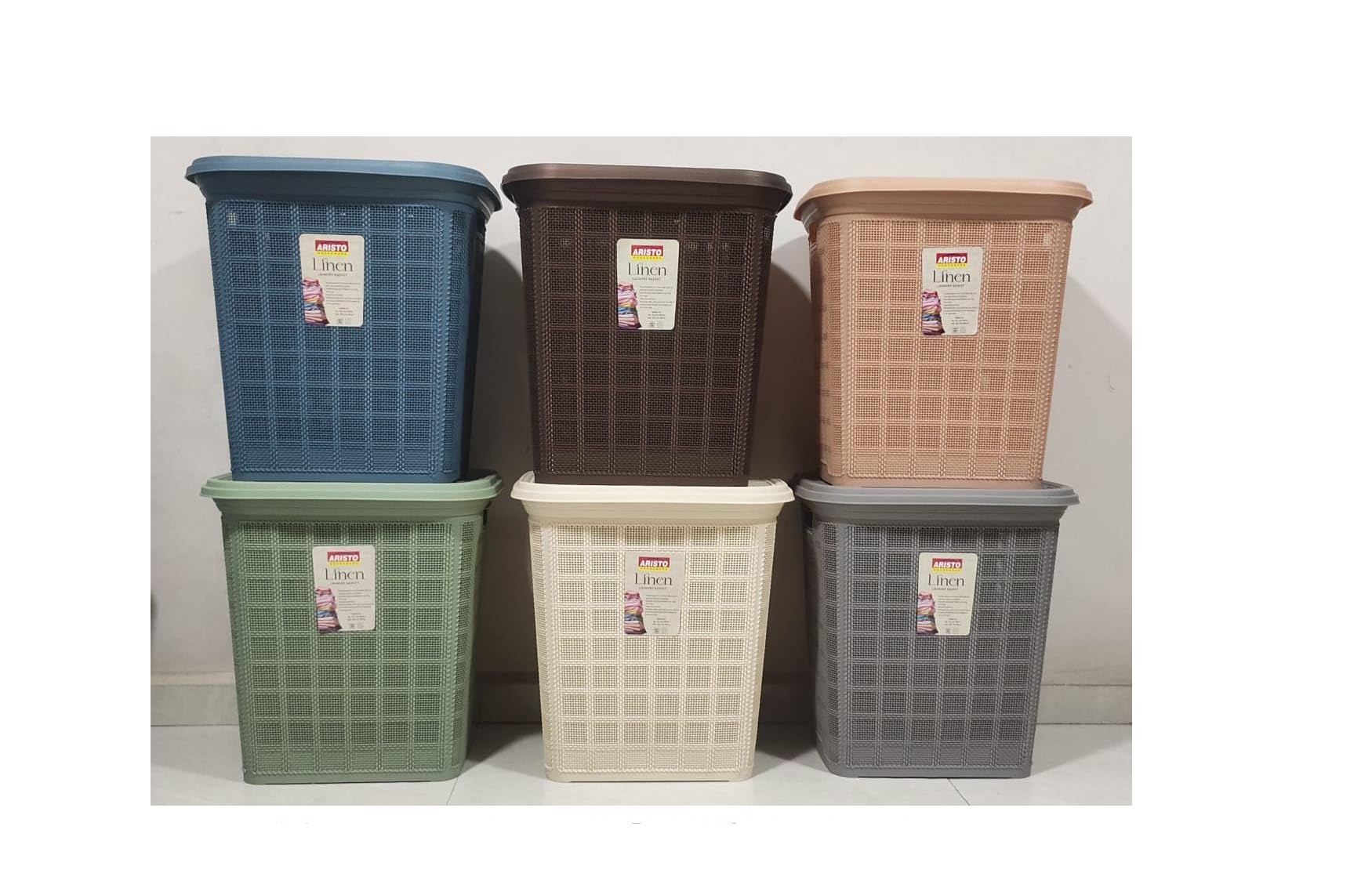 Aristo Linen Laundry Small Basket/Laundry Bag for Multipurpose use Basket-Beige (46.5 x 37.5 x 49cm)-image-15
