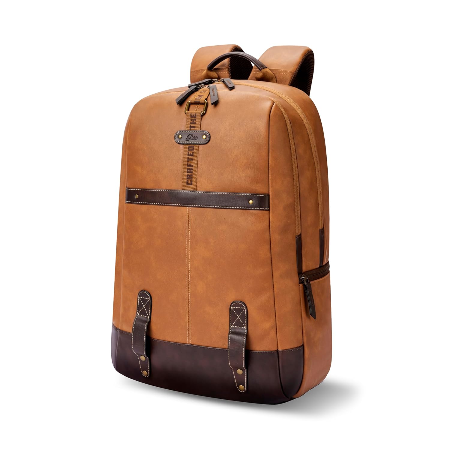 Gear Classic 4 19″/31L Anti Theft Faux Leather Medium Water Resistant 3 Compartment Laptop Backpack/Casual Backpack/Daypack/Travel Backpack/College Bag For Men/Women(Tan-Brown) Gear Classic 4 19″/31L Anti Theft Faux Leather Medium Water Resistant 3 Compartment Laptop Backpack/Casual Backpack/Daypack/Travel Backpack/College Bag For Men/Women(Tan-Brown)