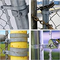 Vista 7 de Bisagra de poste de puerta de valla de enlace de cadena de 1-3/8 pulgadas, cerca galvanizada, 4 piezas para marcos de panel de tubería de 1.2
