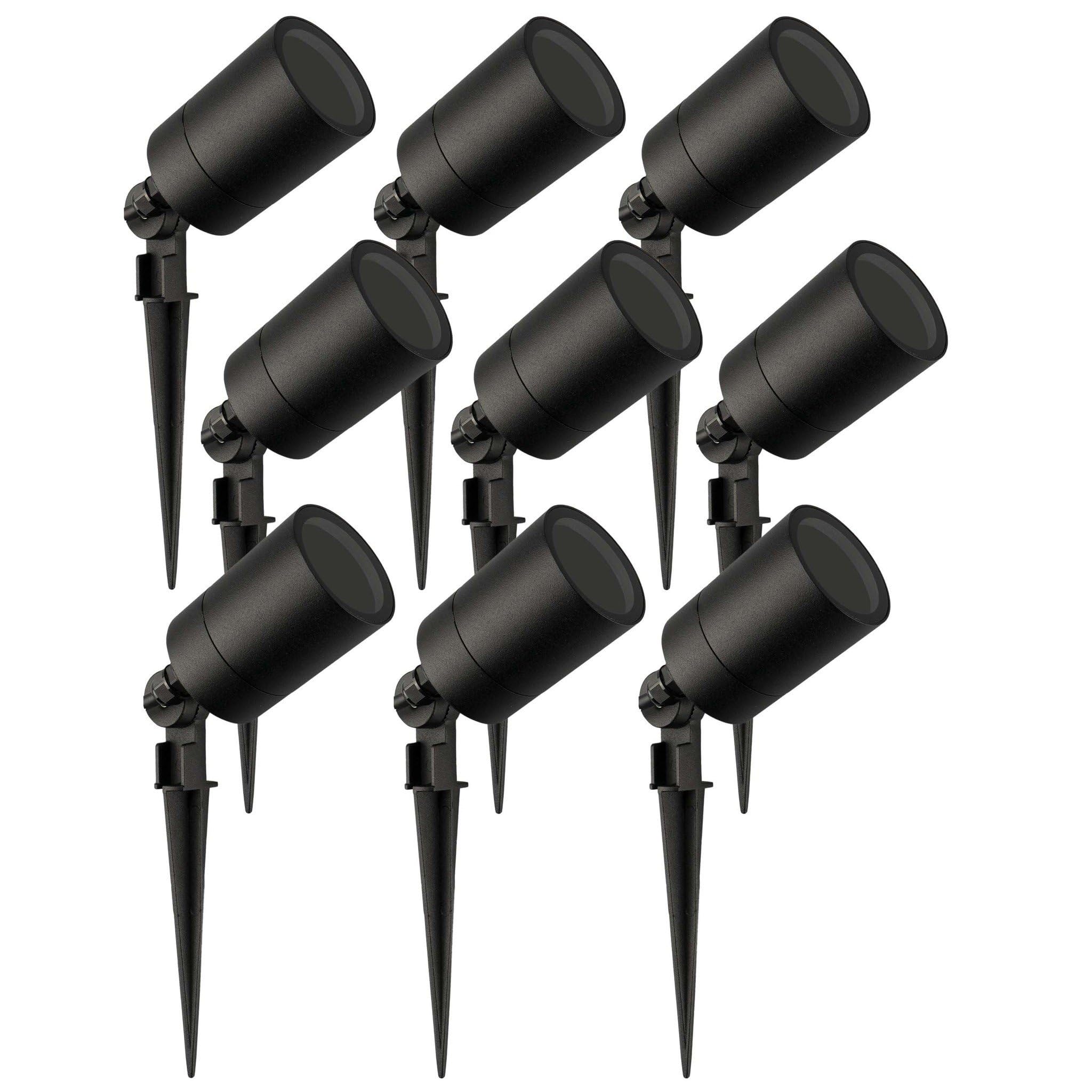 Ledvion 2700K - 9X Led Spike Spotlight, Gu10 Fitting, Black, 5W, Ip65, Incl. Quick Connector