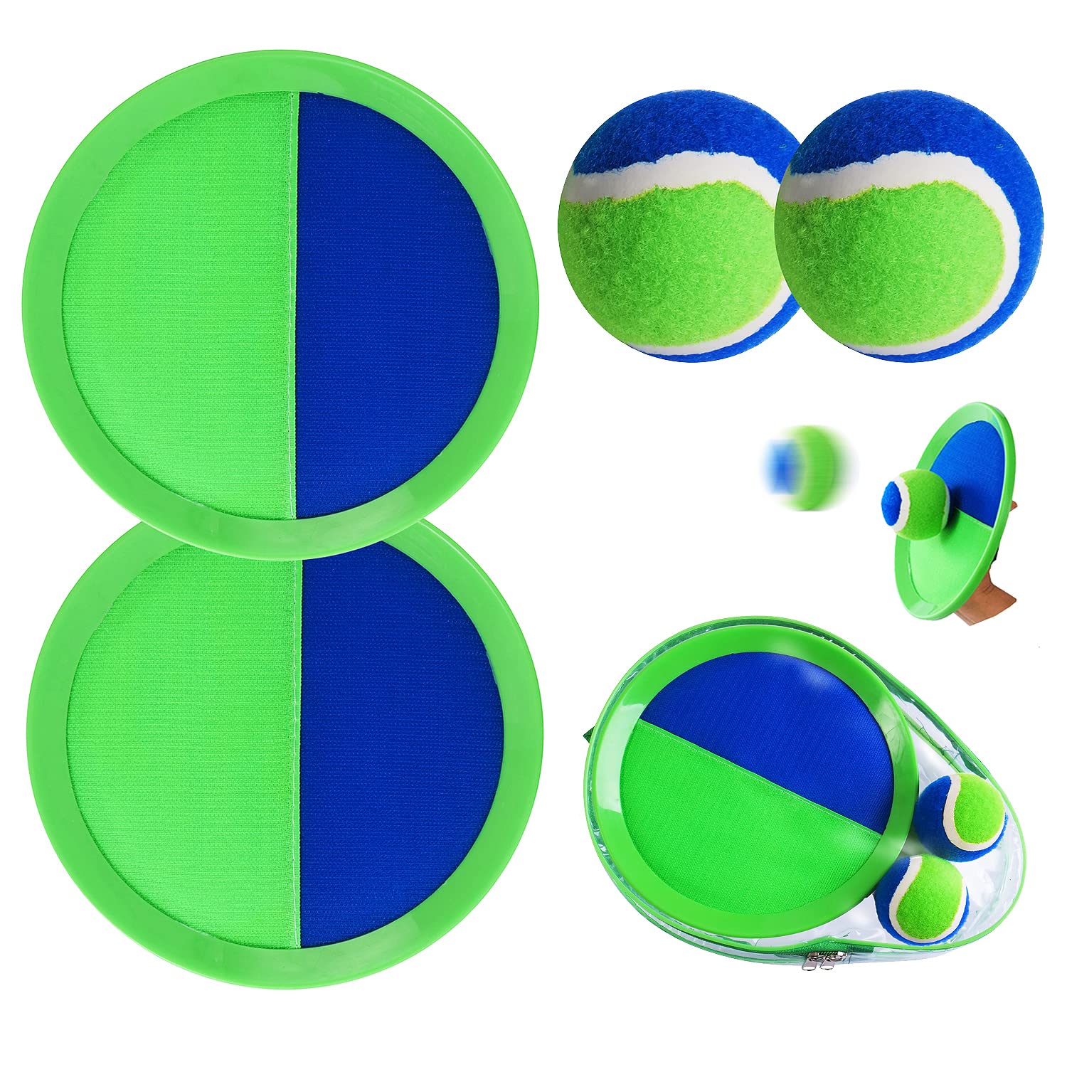 Catch Ball Game for Kids-Beach Toys Backyard Lawn Toss and Catch Games -Upgraded Version Throw Sticky Balls and Catch Game Toys for Kids Boys Girls Adults Family Outside Gifts