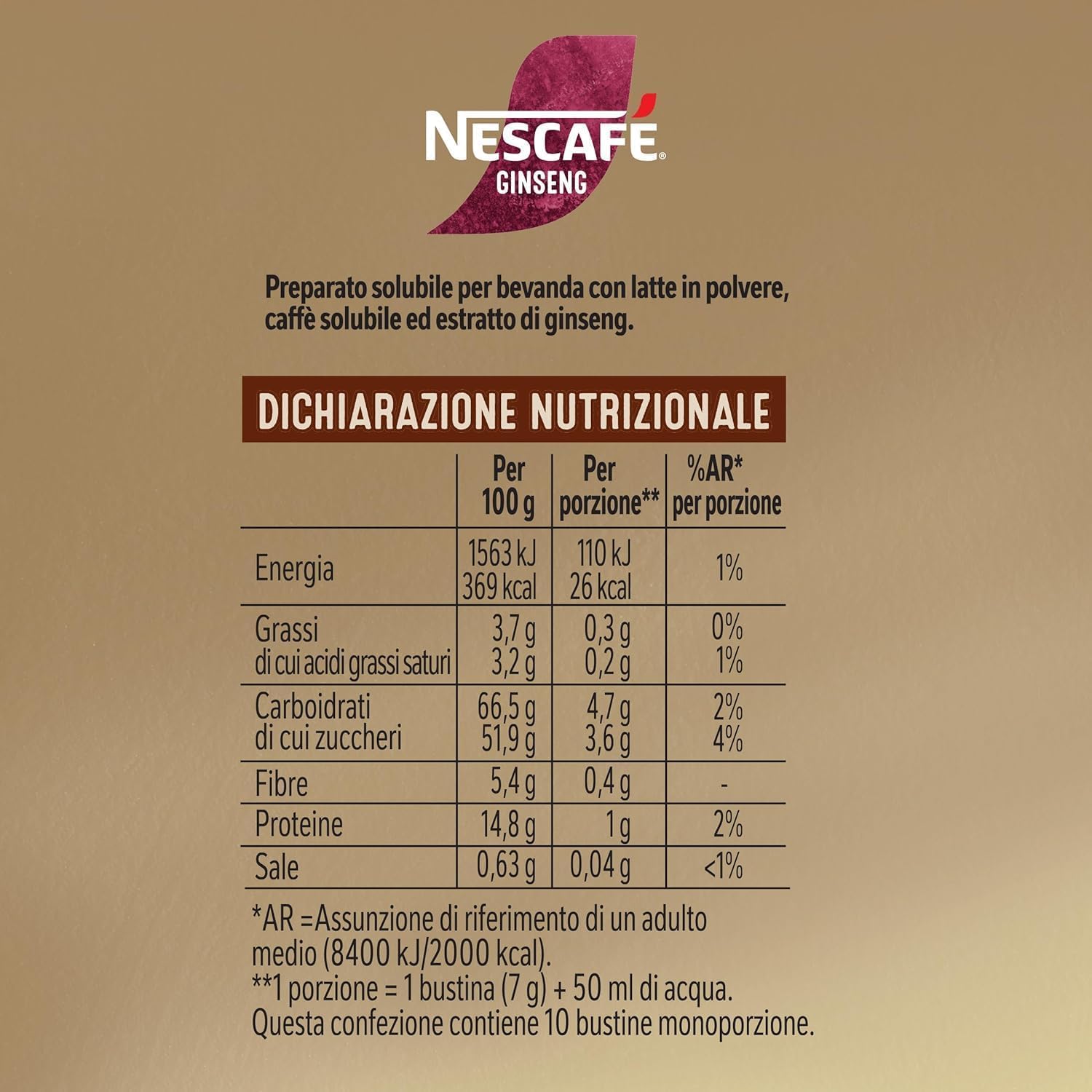 Italian Gourmet Bundle Ginseng Kaffeegetränk 12x 70g + Italian Gourmet Polpa Gratis – Cremiges Instant-Getränk mit Ginseng, 120 Portionsbeutel à 7g, Kaffee-Spezialität für Zuhause, Büro & Vorrat 840g