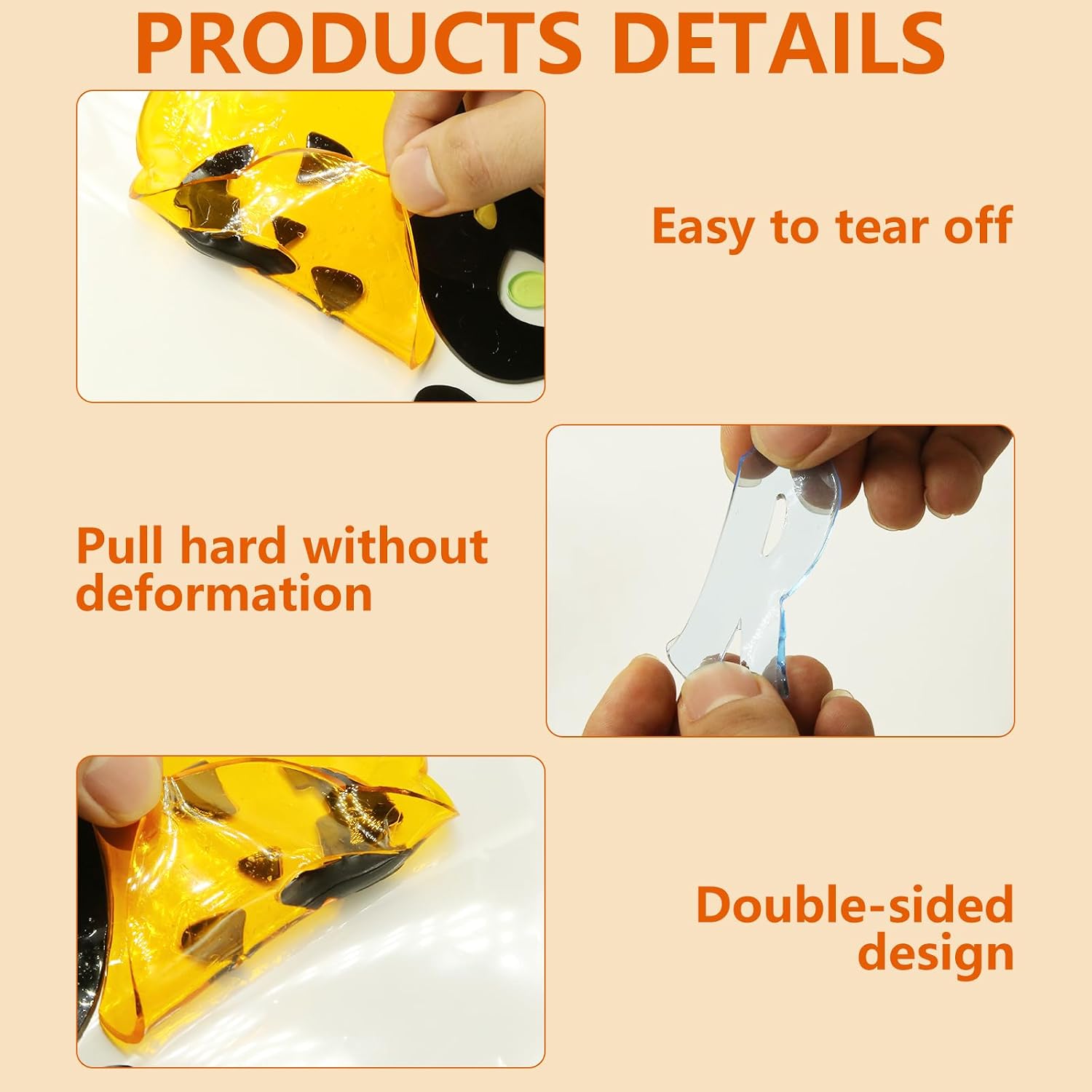 4Pcs Thick Gel Window Stickers for Kids - Easy to Install Halloween Window Decors Supplies with Cute Pumpkins, Witches & Bats