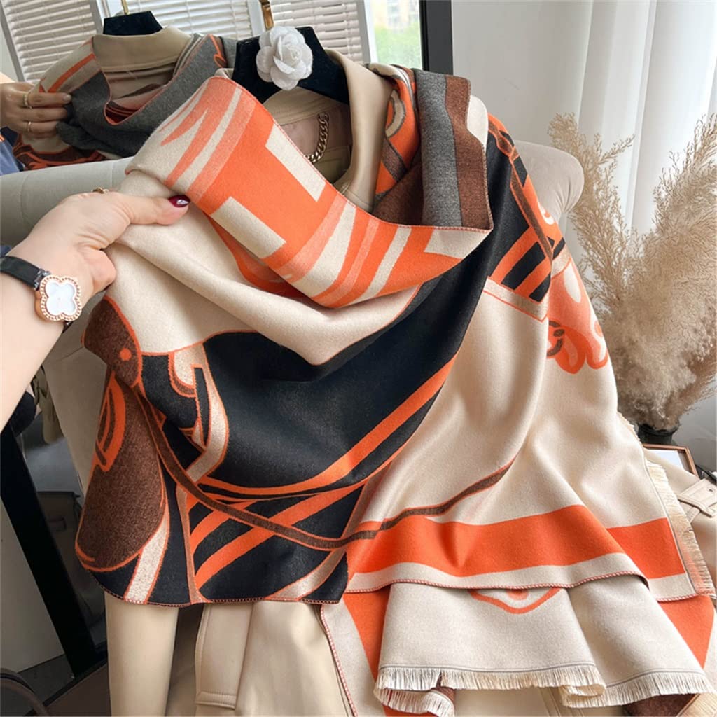 RWRAPS Sciarpa di Cashmere per Donna Coperta Calda Avvolgere Scialle Spesso Foulard Bandana Invernale Poncho Femminile (Colore : D, Dimensioni : 180 * 65cm) (A 180 * 65cm)