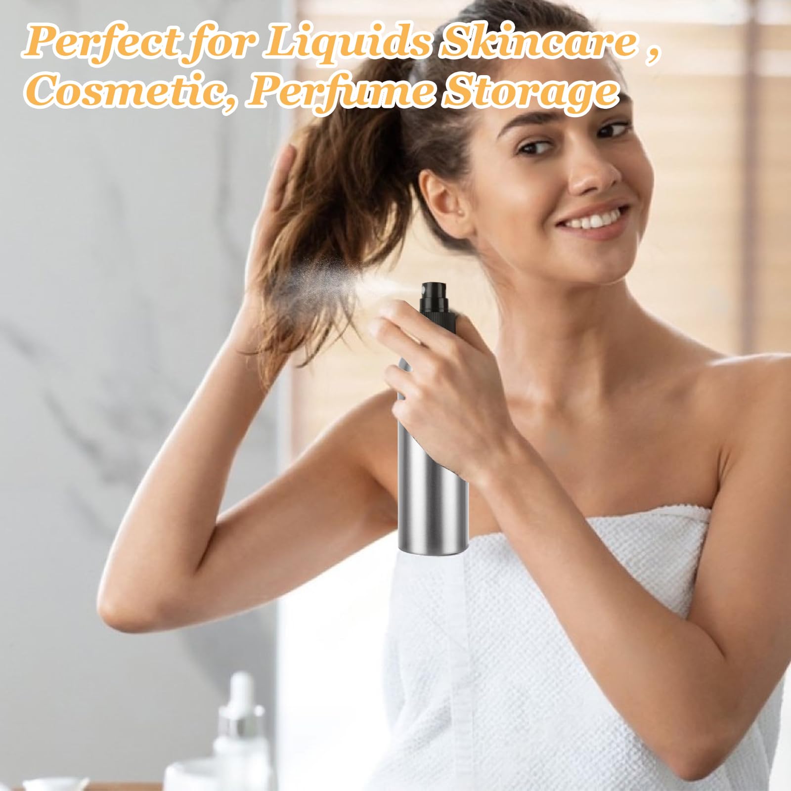 APACALI 24 flaconi spray in alluminio da 113,4 g, mini spruzzatore spray in metallo, bottiglie spray vuote, bottiglie riutilizzabili piccole bottiglie spray per viaggi, profumi cosmetici, toner, spray