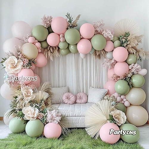 Miniatura 23 de Globos azules polvorientos de diferentes tamaños, doble relleno, color azul pizarra oscura, kit de arco de guirnalda de globos para baby shower