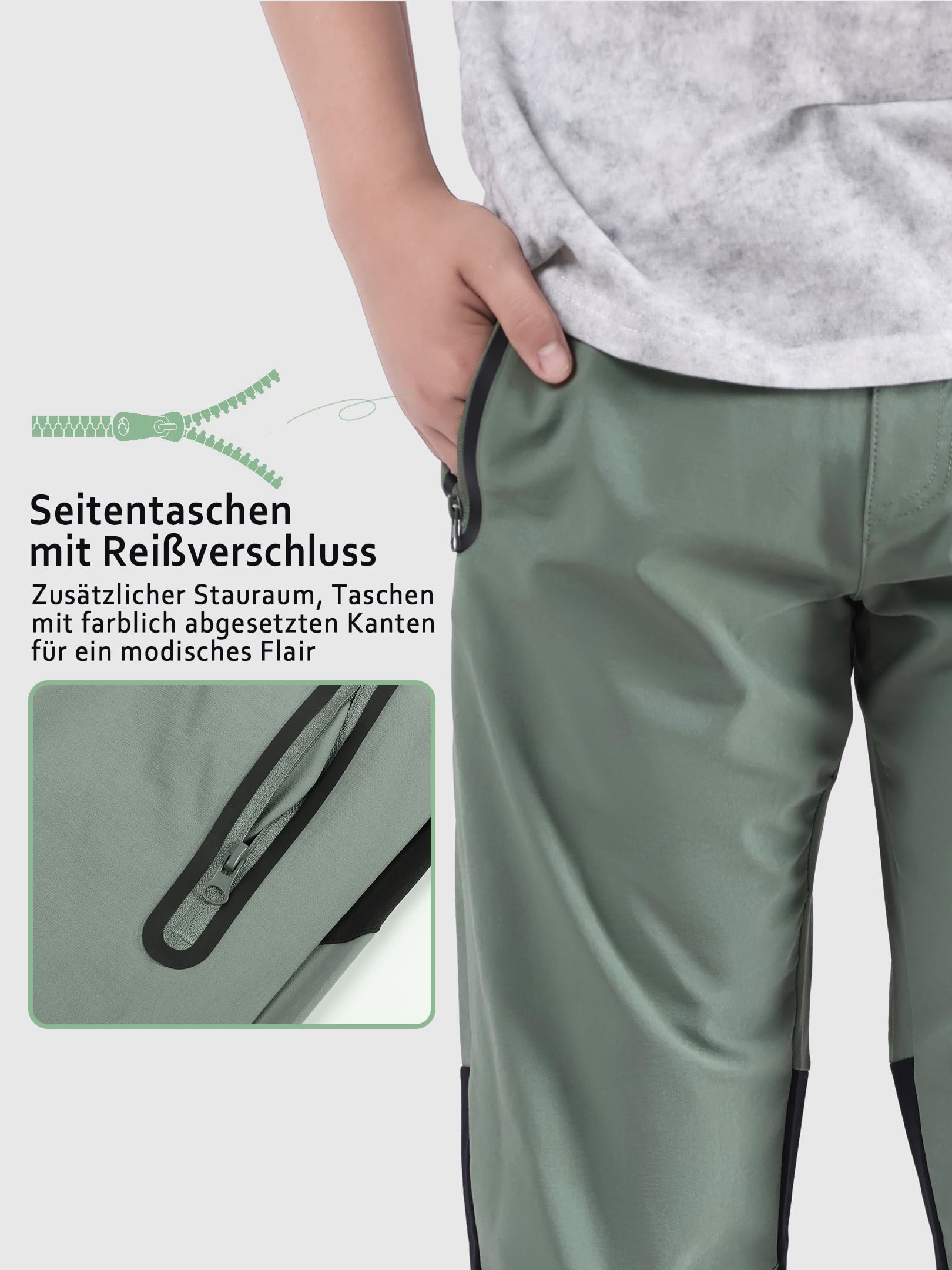 Pantaloni estivi da trekking, impermeabili, per bambini, per attività all'aria aperta