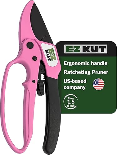 Miniatura 6 de EZ Kut Podadora rosa, funda, herramienta de cuchilla, 8.5 pulgadas, rosa y negro