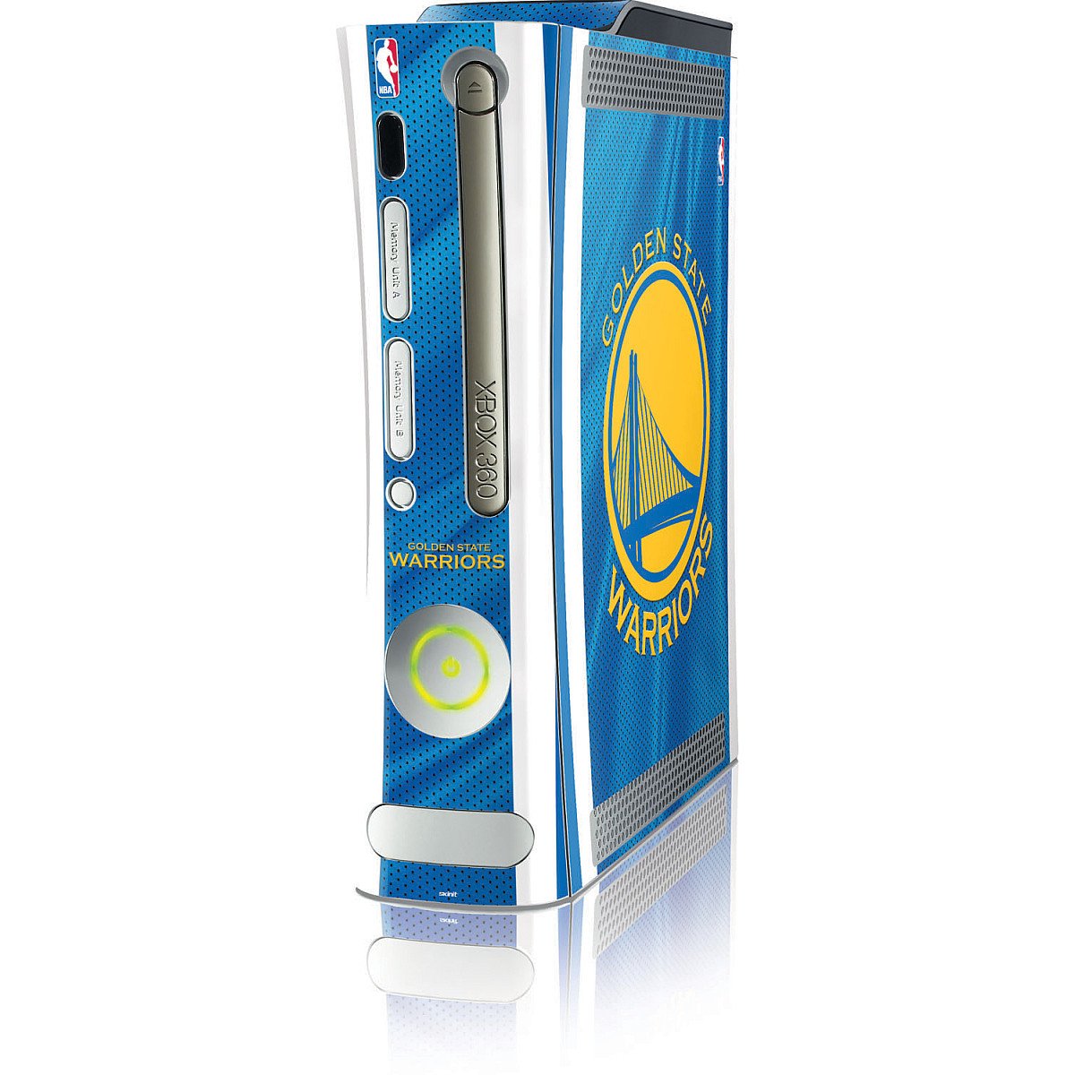 Skinit Decal Gaming Skin Compatible with Xbox 360 (Includes HDD) - Officially Licensed NBA Golden State Warriors Jersey Design