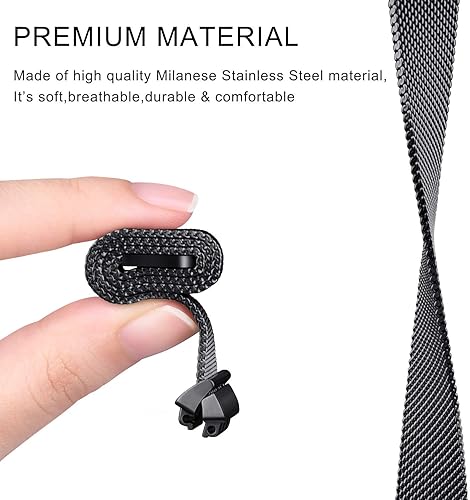 Miniatura 2 de Amzpas Correas compatibles con Fitbit Inspire 2 y Fitbit Inspire HR y Fitbit Inspire y Fitbit Ace 2, correa magnética ajustable de malla de acero