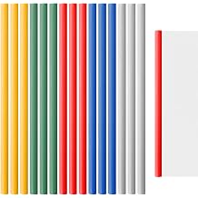 A4 Slide Binders,15PCS 5 Colors Binding Bars Slide Grip,Plastic Spine Bars,Sliding Paper Binder for Report Cover Office Document Study and School Office Documents Classification