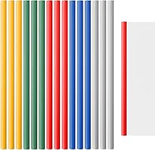 A4 Slide Binders,15PCS 5 Colors Binding Bars Slide Grip,Plastic Spine Bars,Sliding Paper Binder for Report Cover Office Document Study and School Office Documents Classification