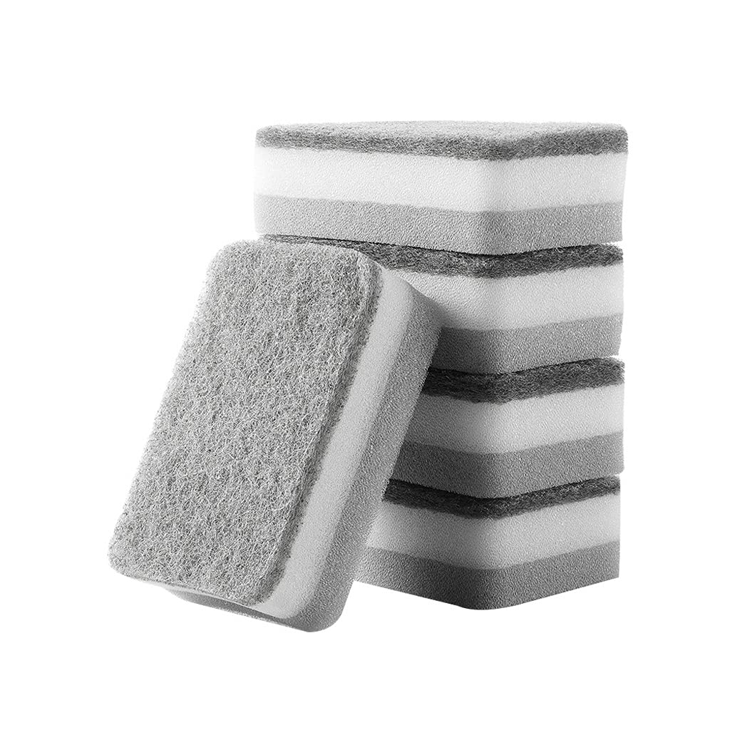 RajoNN 5 Piezas Suministros de Cocina Cepillo de Limpieza Esponjas Cepillo Mágico para Lavar Platos Aparatos para el Hogar Herramientas Borrador para Oficina Baño