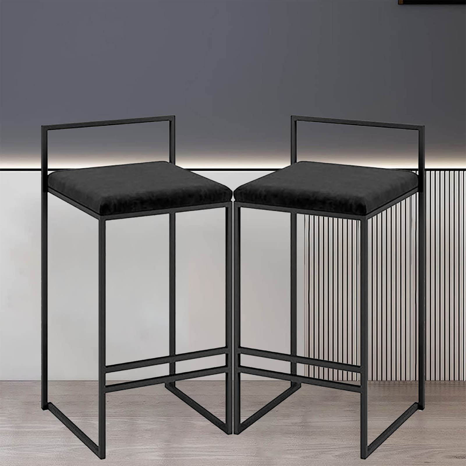 Tabourets de bar en velours avec accoudoirs DASHADAO, l'élégance intemporelle pour comptoir de cuisine