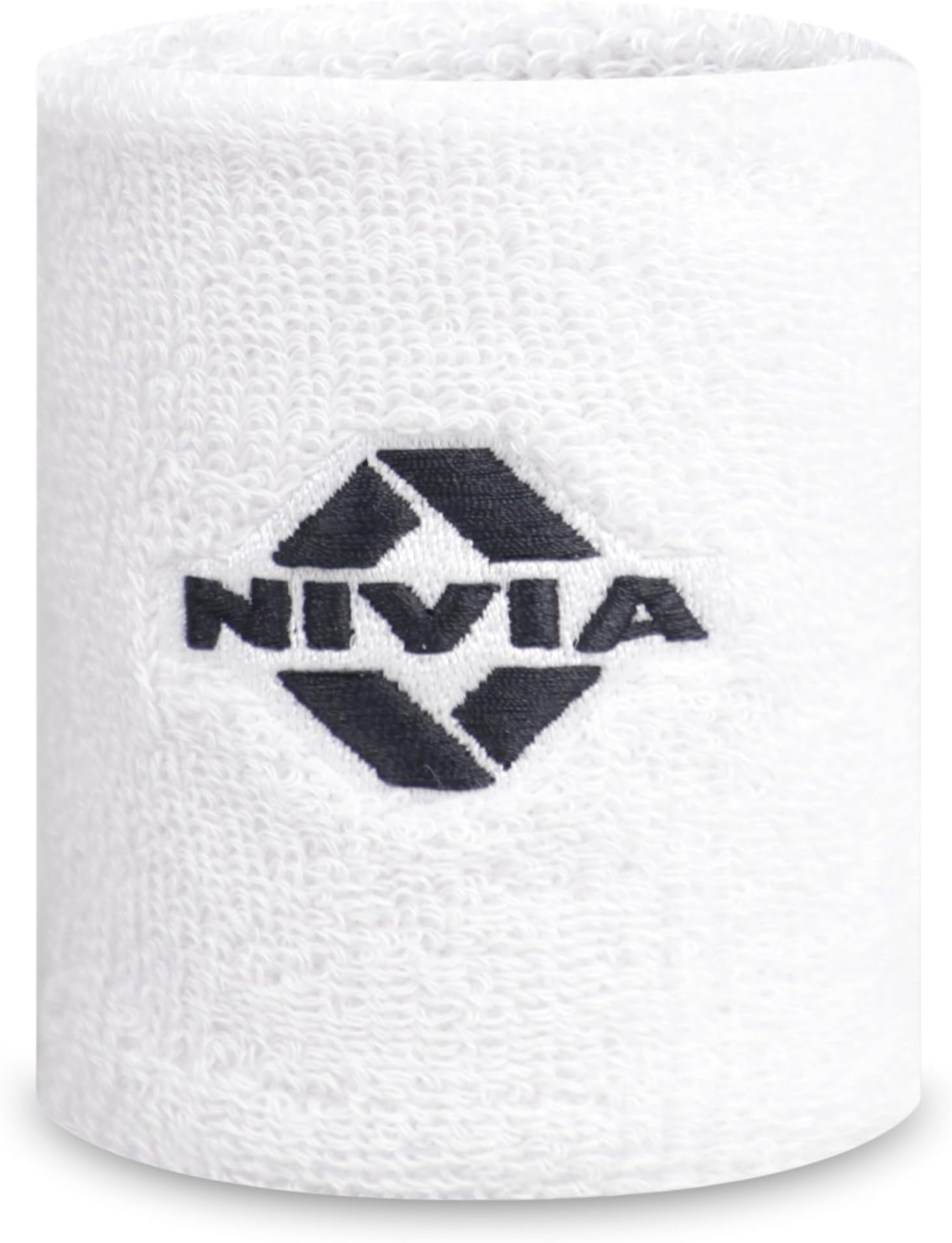 Nivia Sweatband for Men & Women, Wristbands for Tennis, Basketball, Running, Sweat Band for Gym & Athletes (Small, White),Cotton