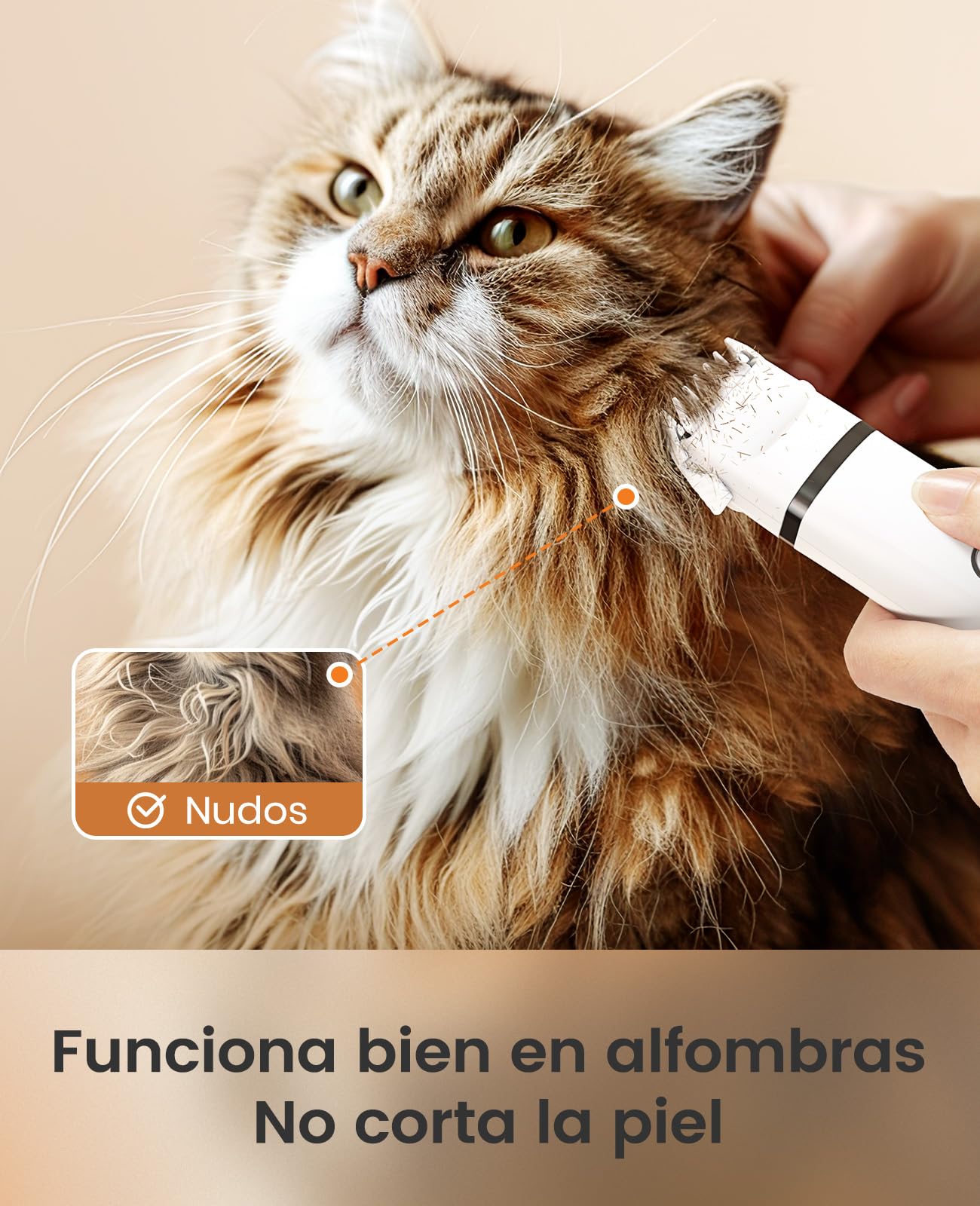 oneisall Juego de afeitadora 3 en 1 para gatos, afeitadora silenciosa para gatos, cortapelos profesional para y perros, para patas, nalgas, anudados, dingleberry (Blanco)