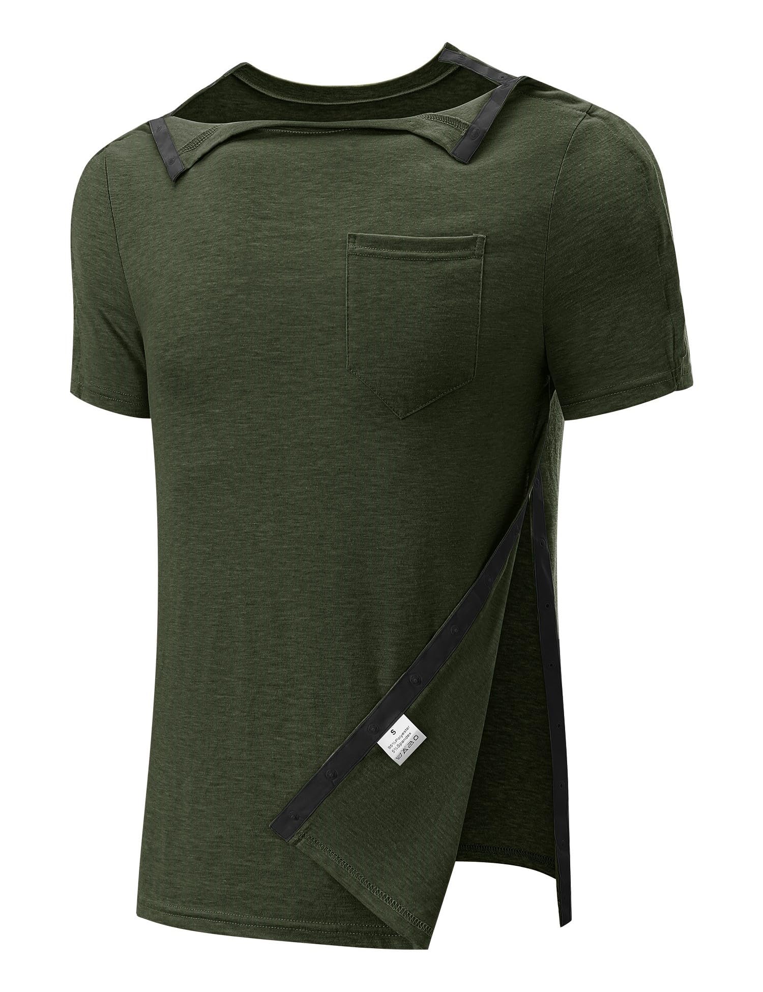 Poriff Men's Short Sleeve Snap