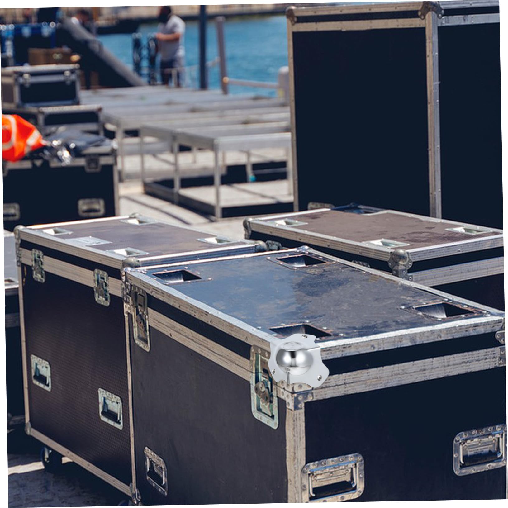 24 Pezzi Protezioni Angolari Per Flight Case - Ferro A Forma Di Palla, Antiurto Per Custodie - Foto 7