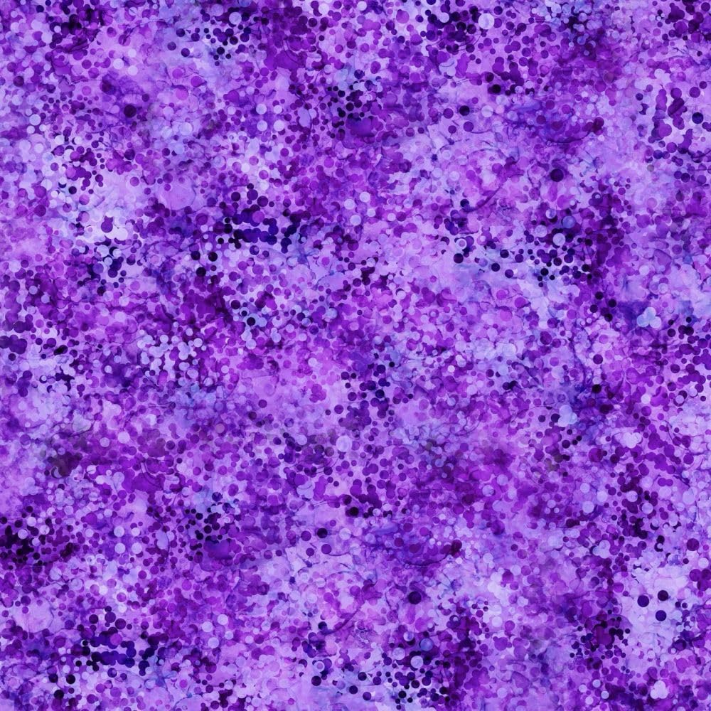 Marshall Dry Goods 108" Quilt Backing Confetti Snow Premium Cotton Fabric Cut by The Yard Light (Shades of Purple)