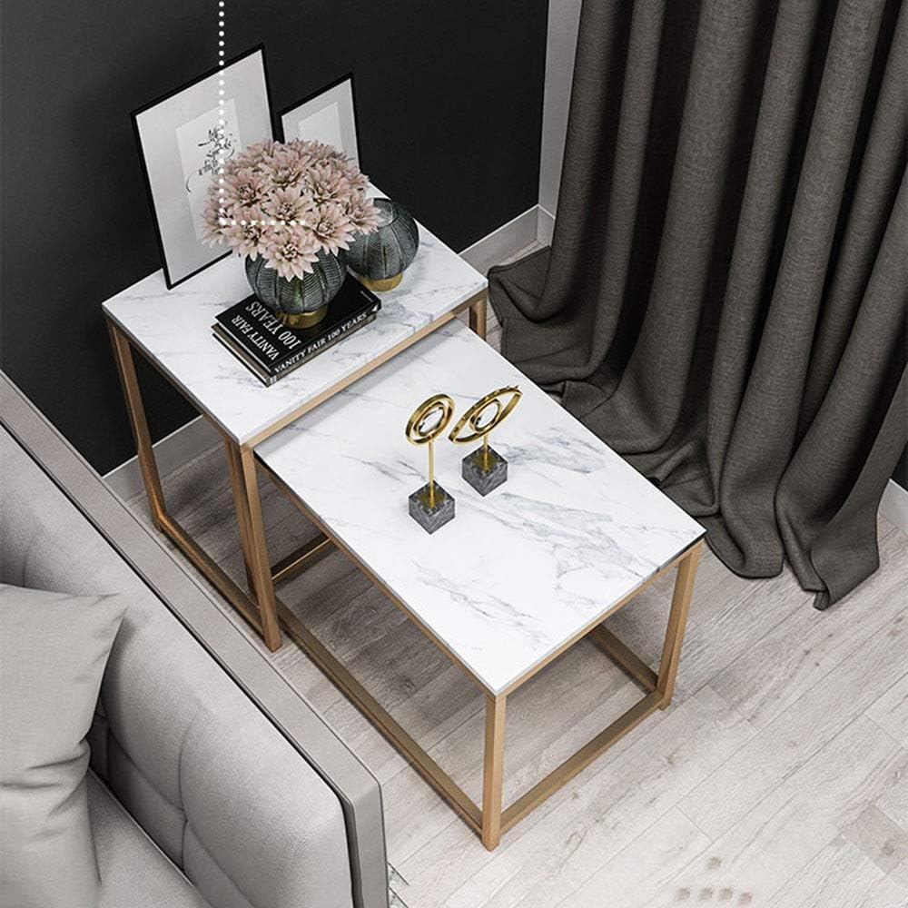 Nesting Tables, Set of 2 Coffee Table Side Table End Table