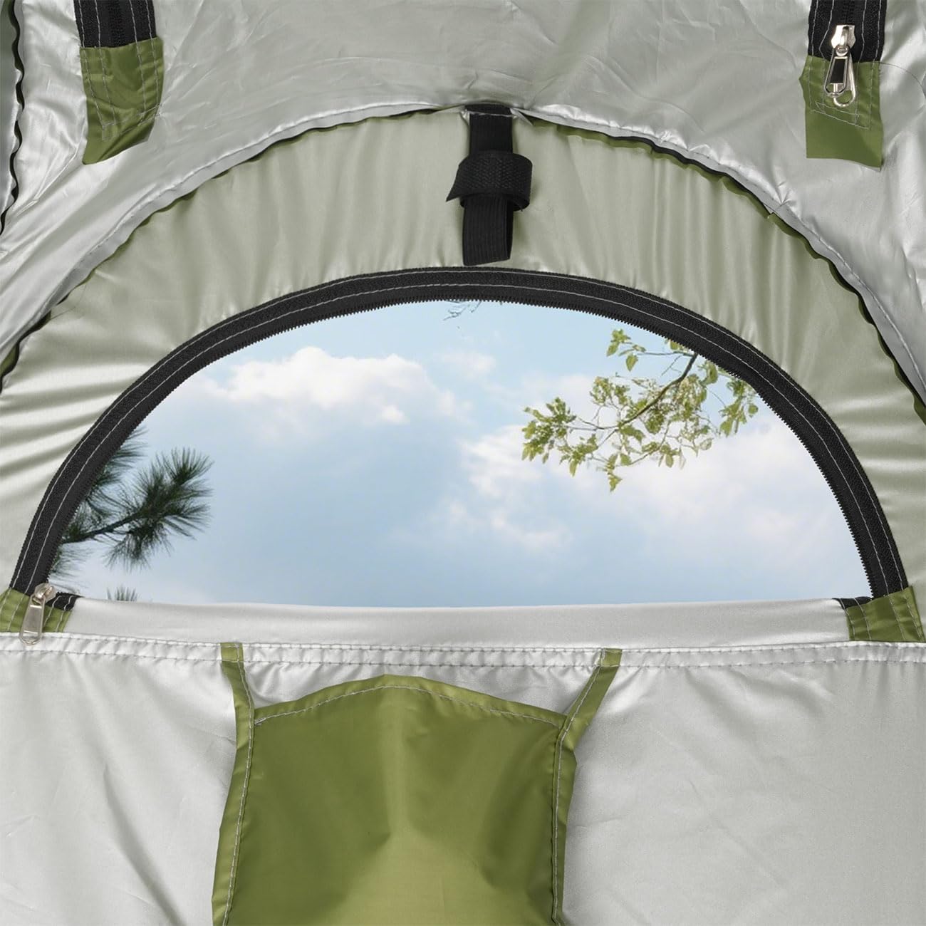 ideoon Pop-Up Toilettenzelt - Duschzelt & Umkleidezelt für Camping, Strand & Outdoor, tragbares Sichtschutzzelt grün, schneller Aufbau