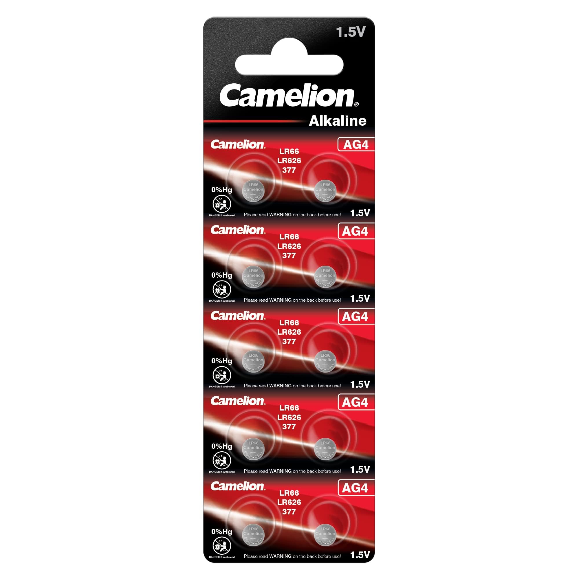 Camelion AG4/​LR66/​LR626/​377 Pack de 10 Piles jetables pour Appareil photo (1 Pack)