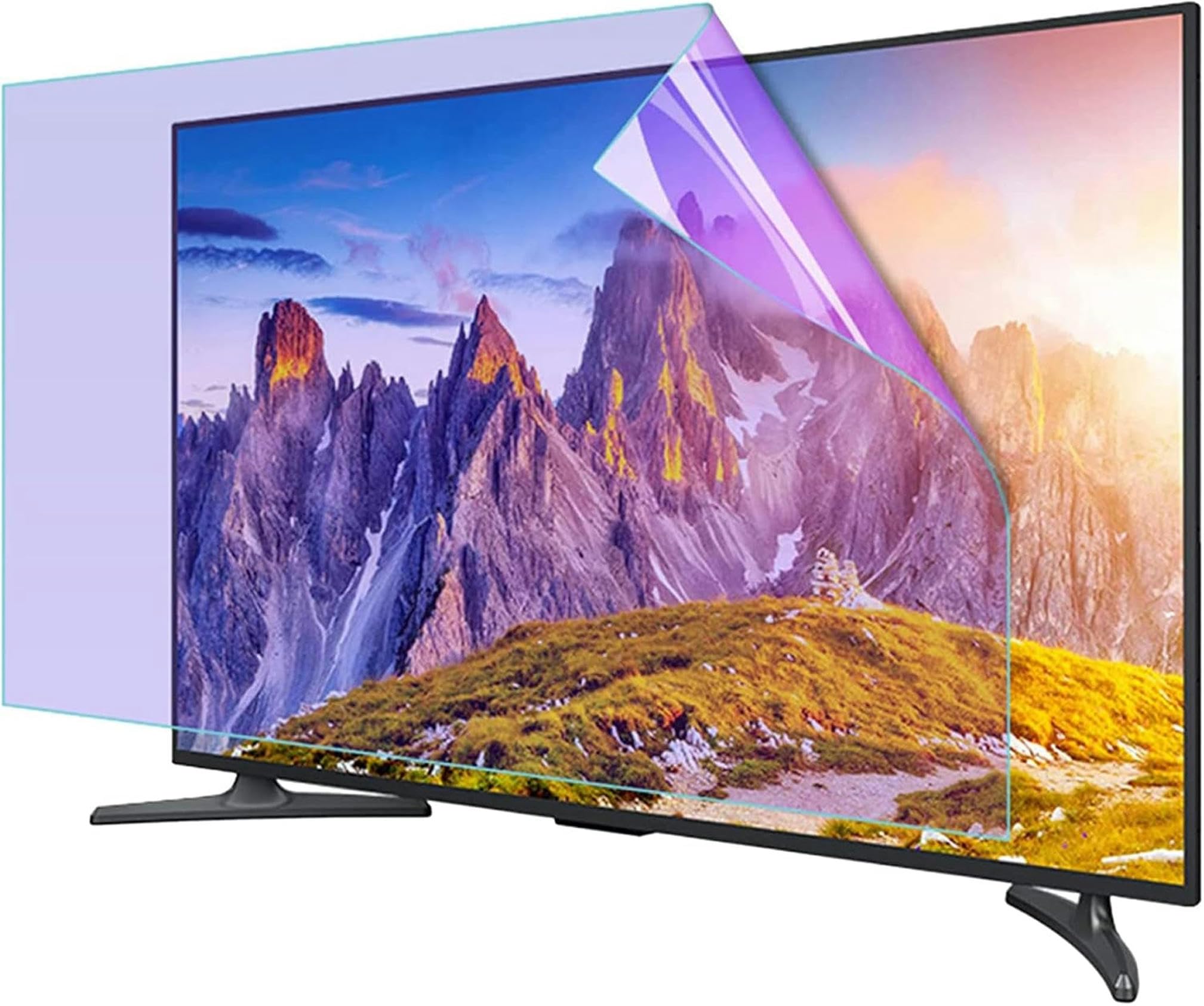 Folia Ochronna Na Ekran Telewizora Z Filtrem Przeciwodblaskowym, Chroniąca Przed Niebieskim Światłem I Zarysowaniami, Do Telewizorów Lcd, Led, Oled I Qled 4K Hdtv - 50 C