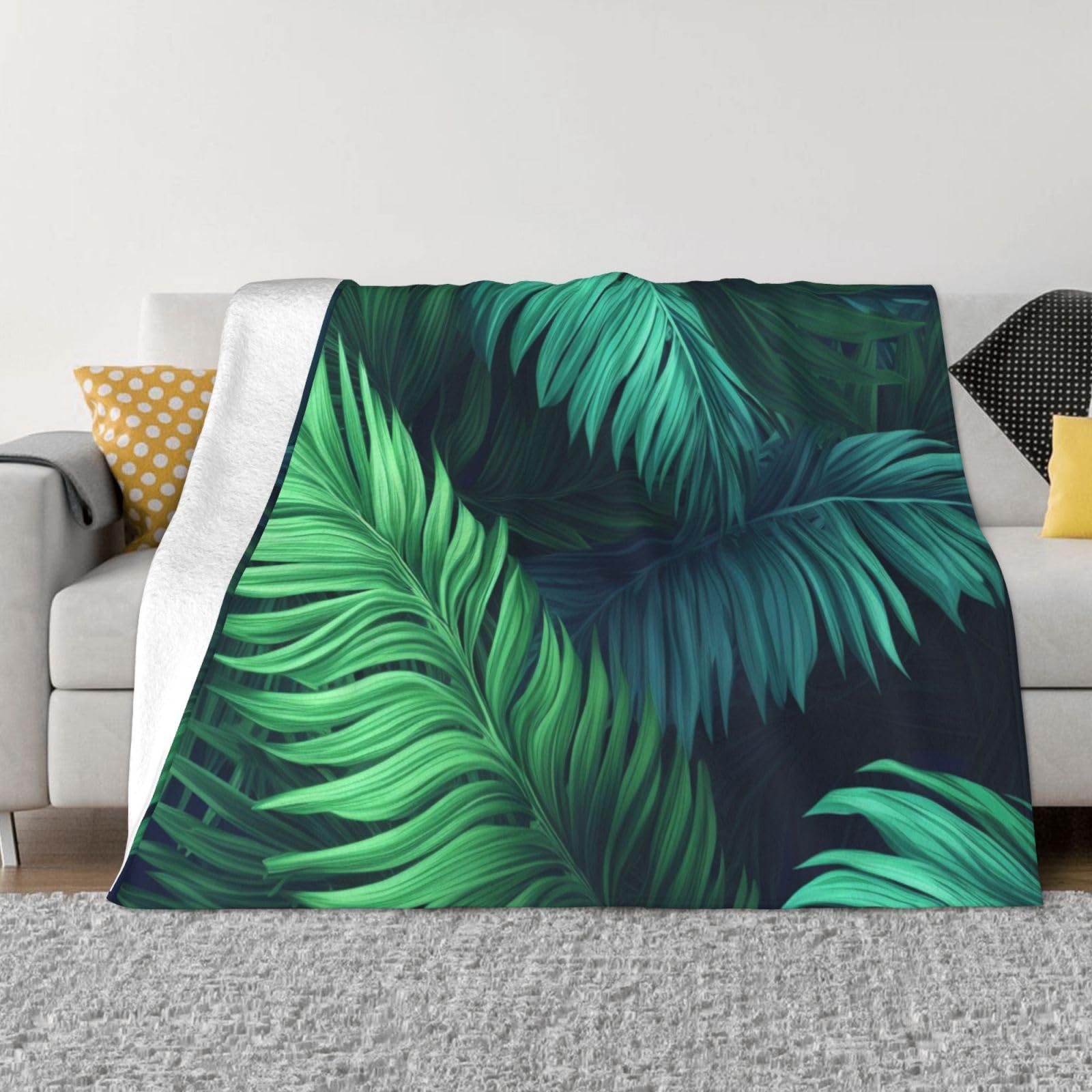 Couverture microfibre ultra douce 152x127 cm pour lit et canapé toutes saisons