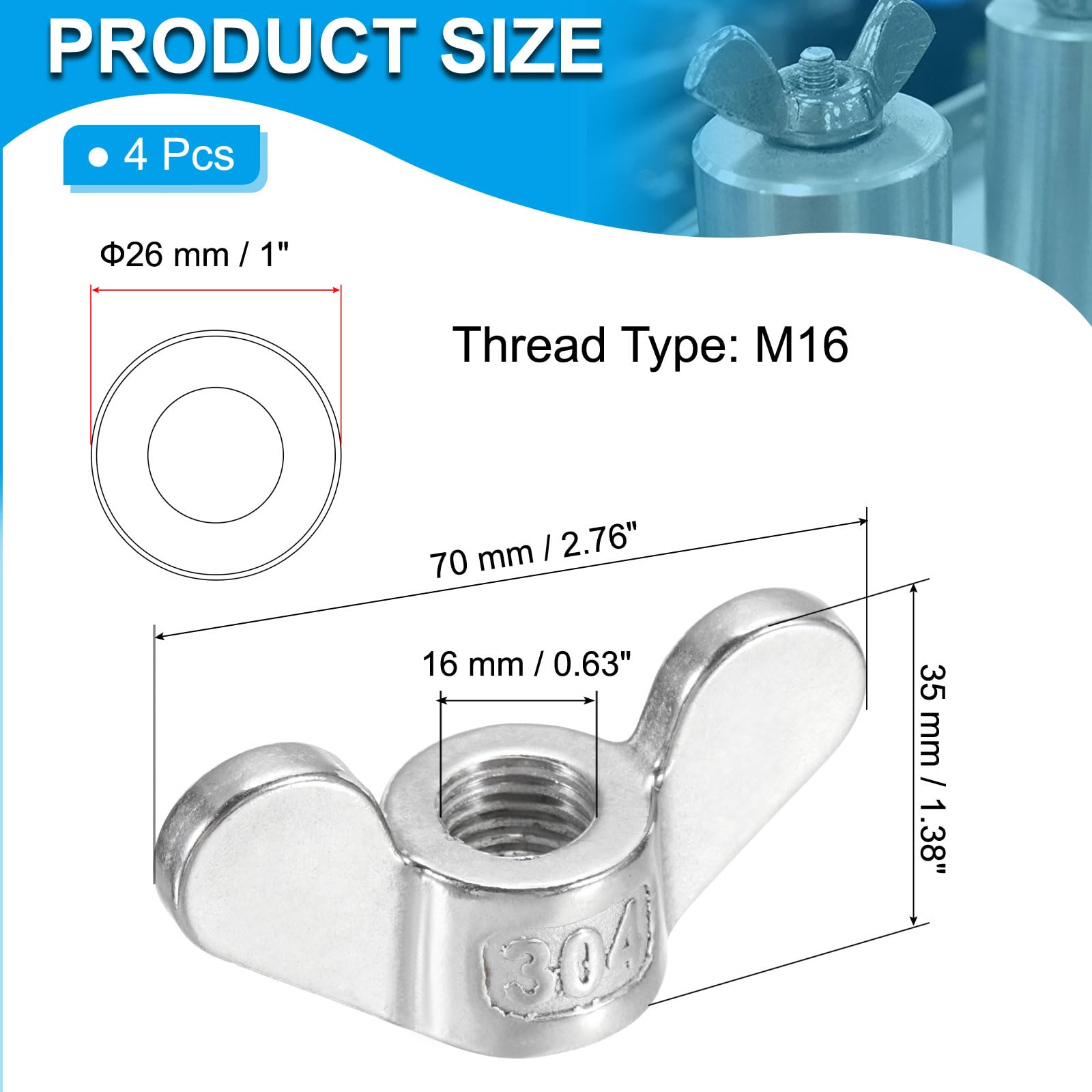 PATIKIL M16 Wing Nuts - Image 2