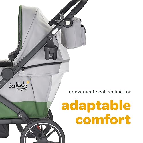 Miniatura 4 de Larktale Cochecito compacto con asientos reclinables para 2 niños, Caravan Coupe V2, gris/azul Gris/ Azul,Byron Negro,Gris/Verde