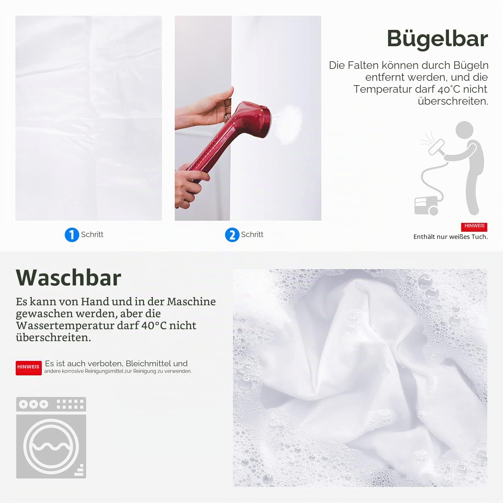 Neewer 2,8 x 4 m Fotohintergrund für Fotostudio, 2,8 x 4 m, Hintergrund aus Polyester, Hintergrund Nicht im Lieferumfang enthalten (weiß)