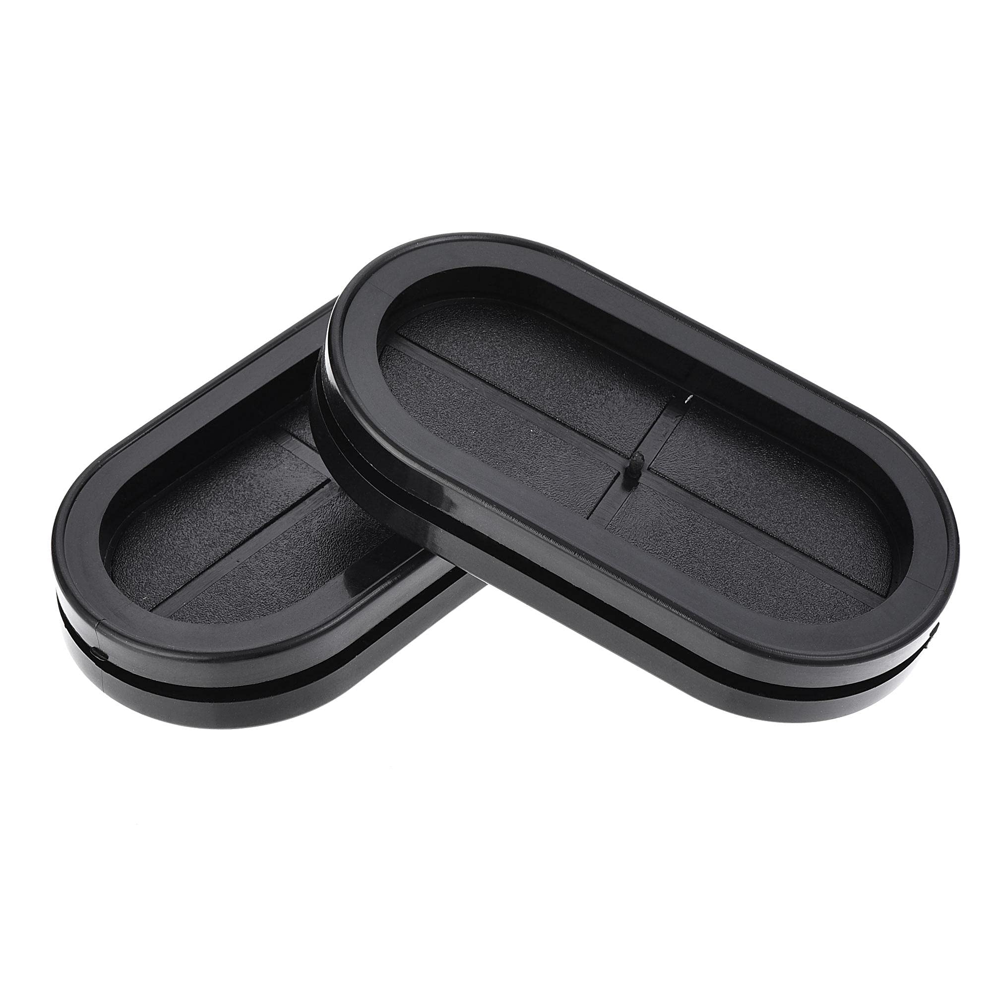 sourcing map Rubber Grommet Oval Double-Sided Mount Size 83 x 40 mm for Wire Protection 10pcs