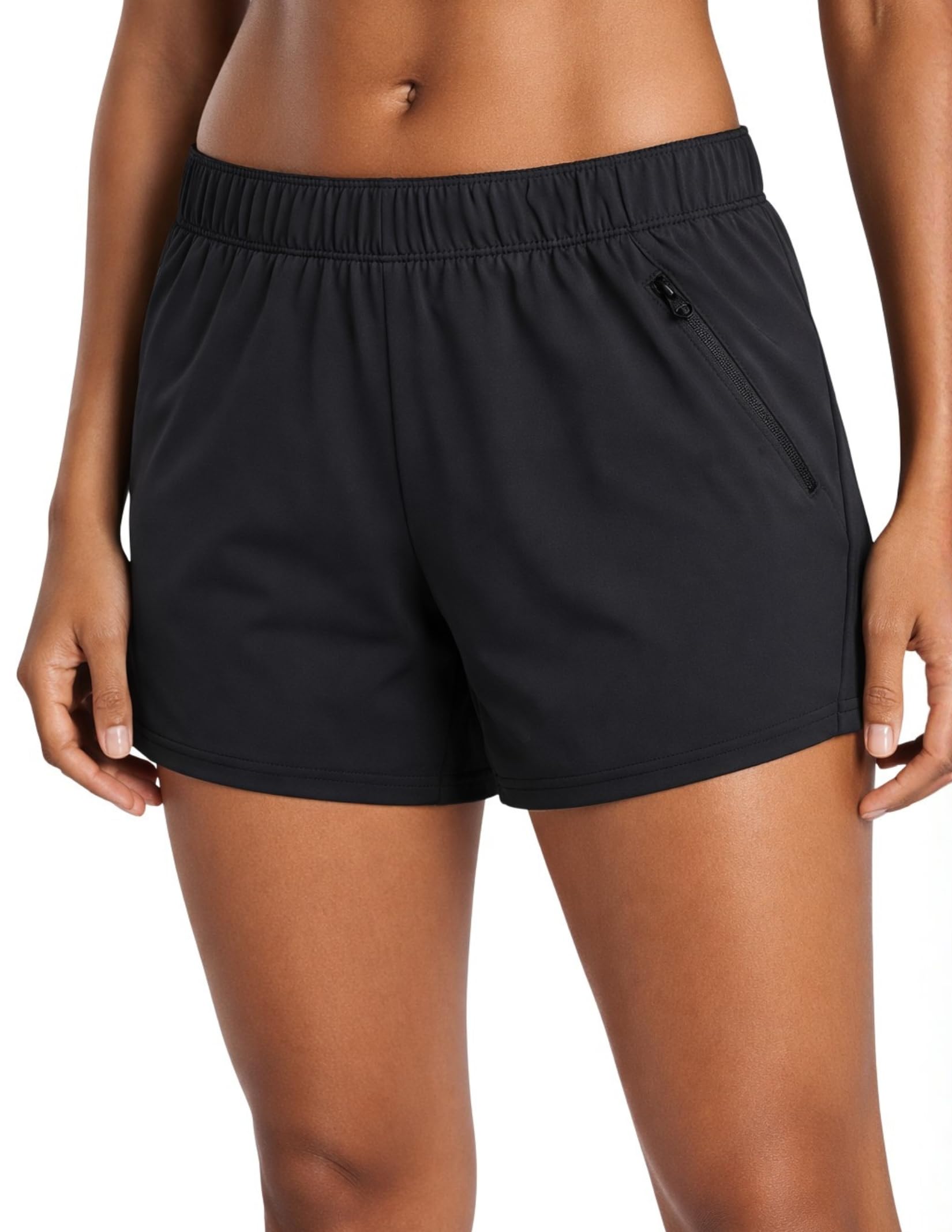 Liberty Imports 1 or 5 Pack Women's Lounge Workout Shorts with Zipper Pockets