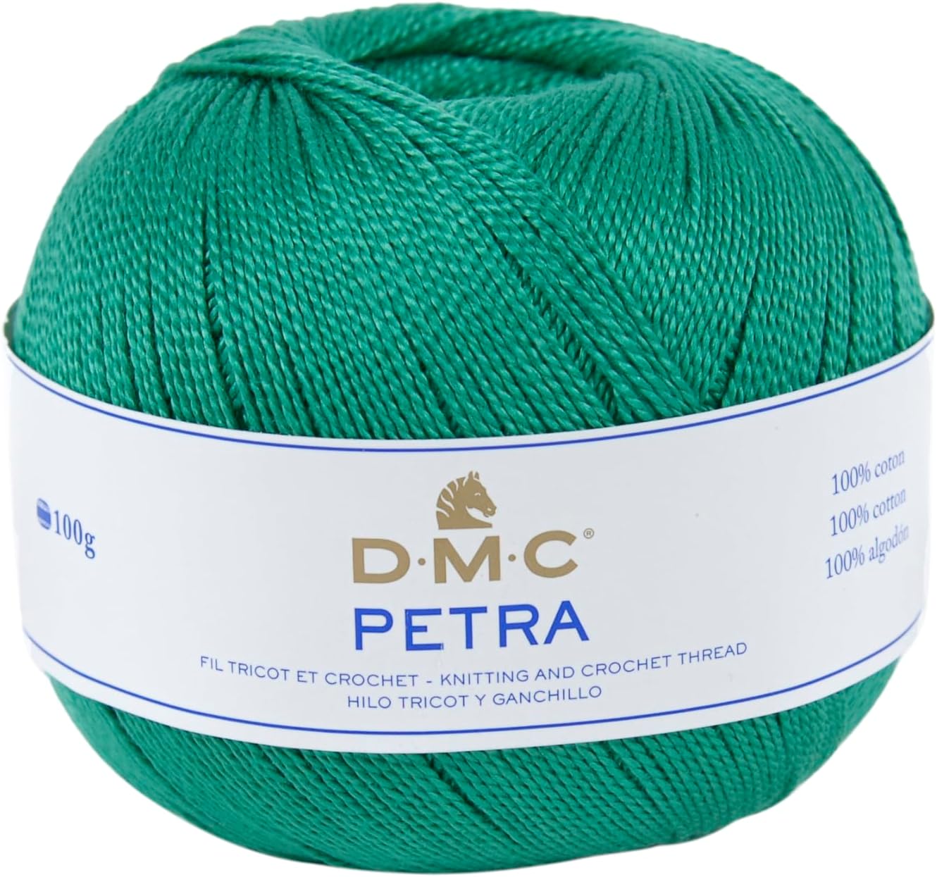 DMC Petra Yarn, 100 Percent Cotton, Turquoise, Size 5