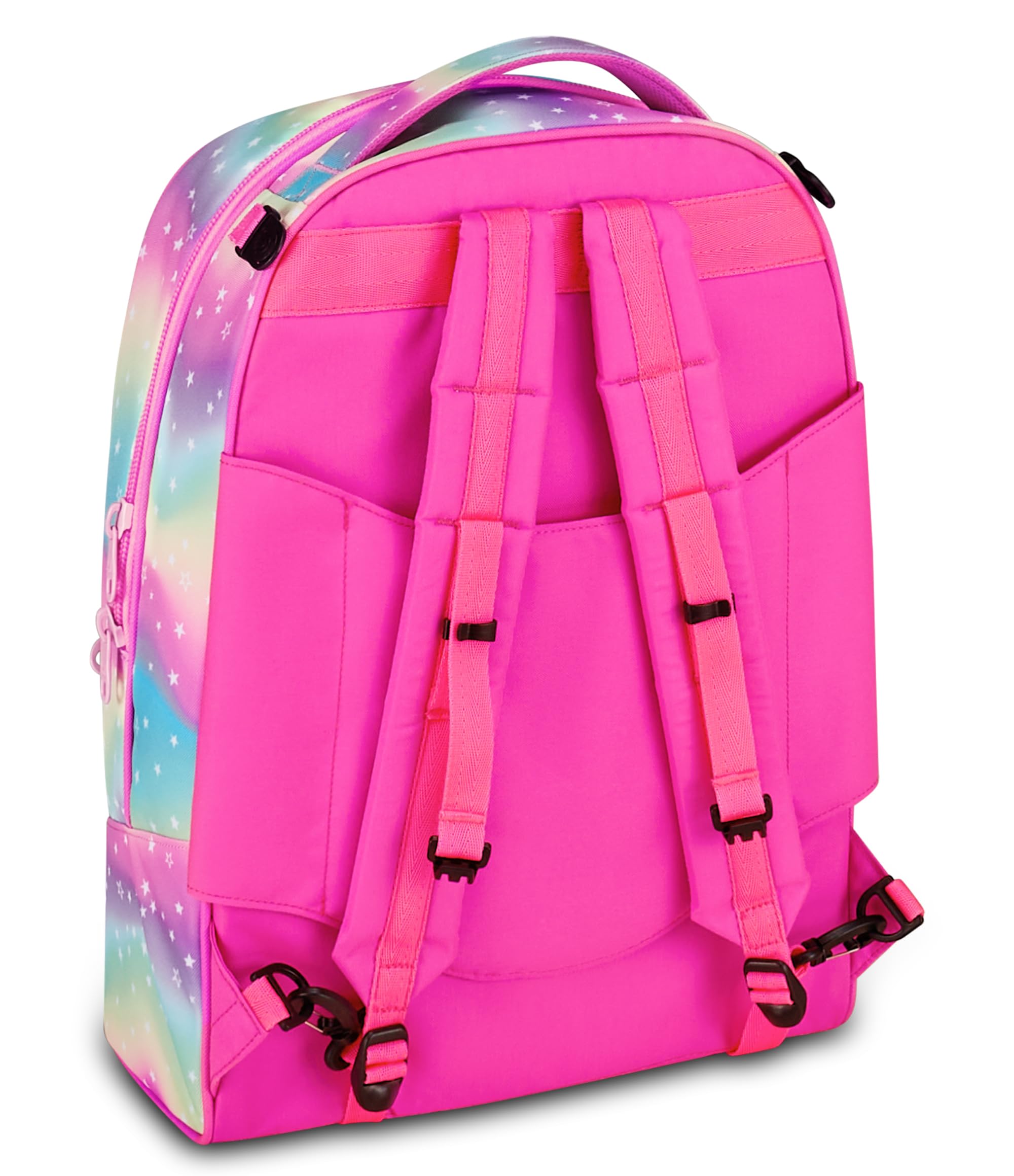 SJ GANG STYLE JAM GANG Trolley Jack 8 ruote SOFT POUCH GIRL, Multicolore, 34L, Scomponibile, Crossover System, 3 in 1, Spallacci a scomparsa, Tasca frontale con mini zaino, Scuola elementare, Bambina