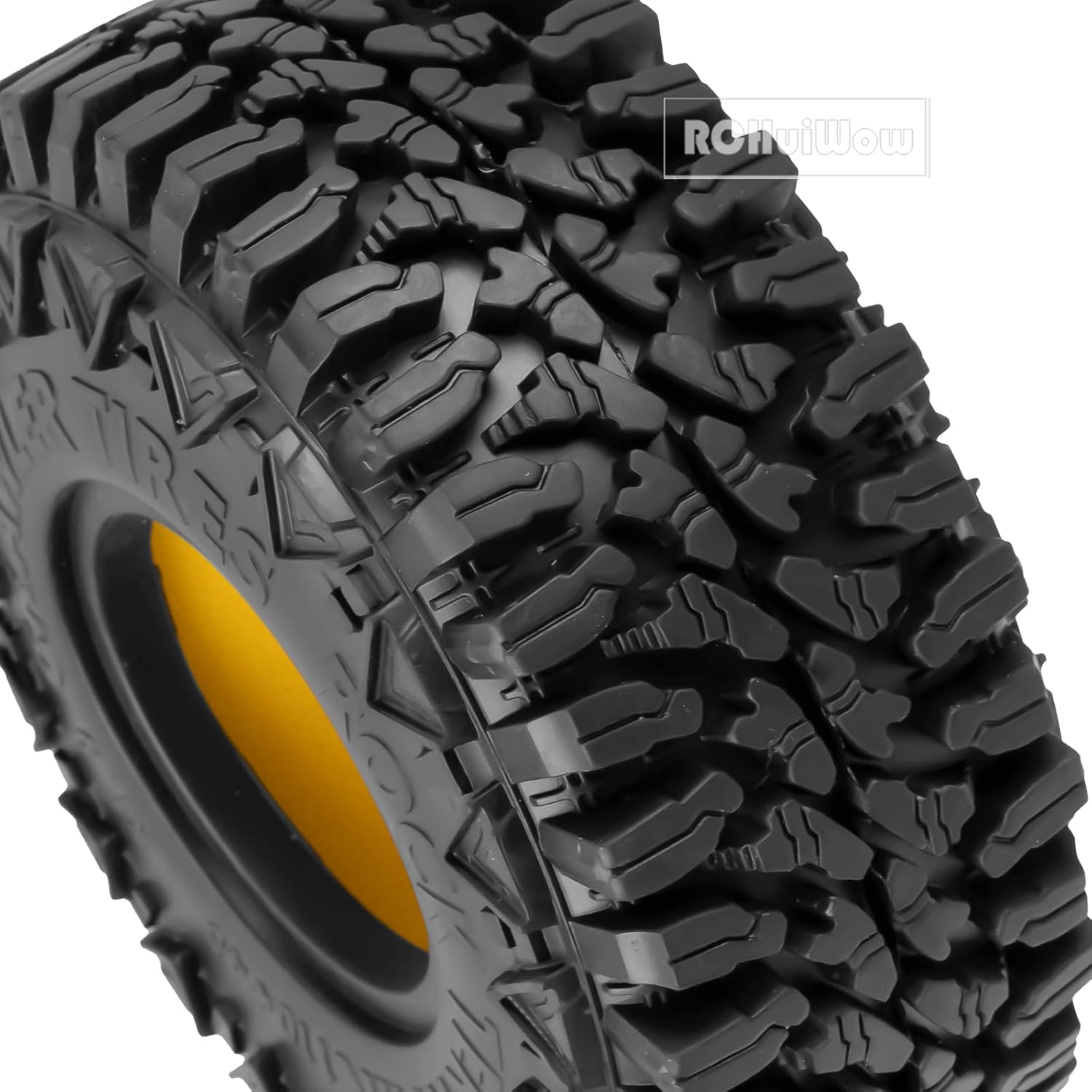 1.9 Inch RC Crawler Tires Skins Soft Rubber Off-Road Tyres for 1/10 TRX4 TRX6 SCX10 90046 AX103007 D90 Gen7 MST VS4-10,RCHuiWow High Grip Mud Terrain Tyres,Styled