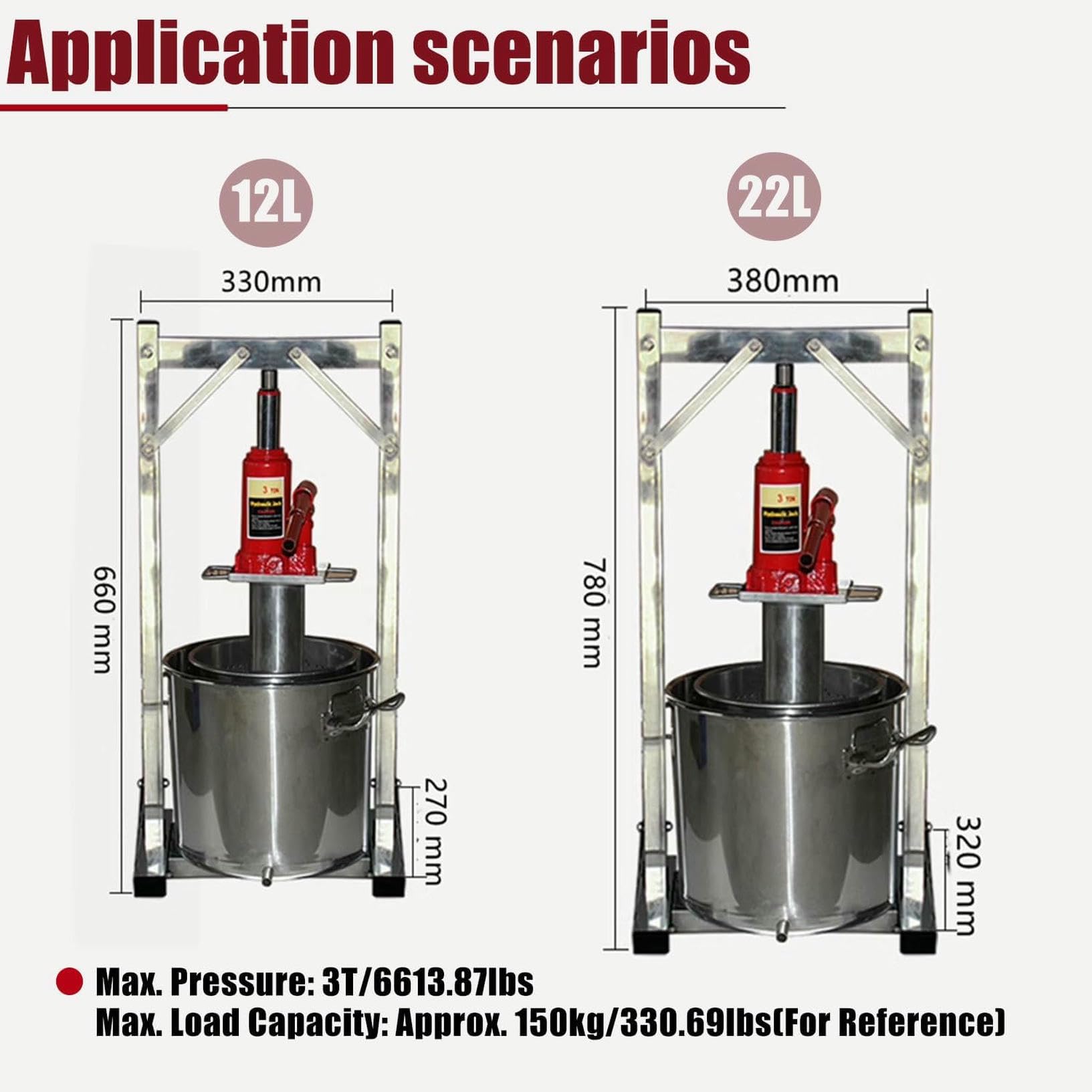 Presse Cidre Hydraulique Pour Pomme Raisin Vin Fabrication En Acier Inoxydable
