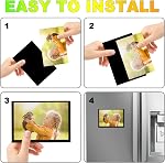 CHUNNIAO Black Magnetic Picture Frame 4X6 for Refrigerator,Photo Magnets Sleeves