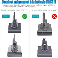 Acumulator de schimb KUNLUN 21,6V pentru aspirator vertical fără fir Dyson V7 SV11 Trigger Animal Motorhead Extra Absolute Fluffy 3