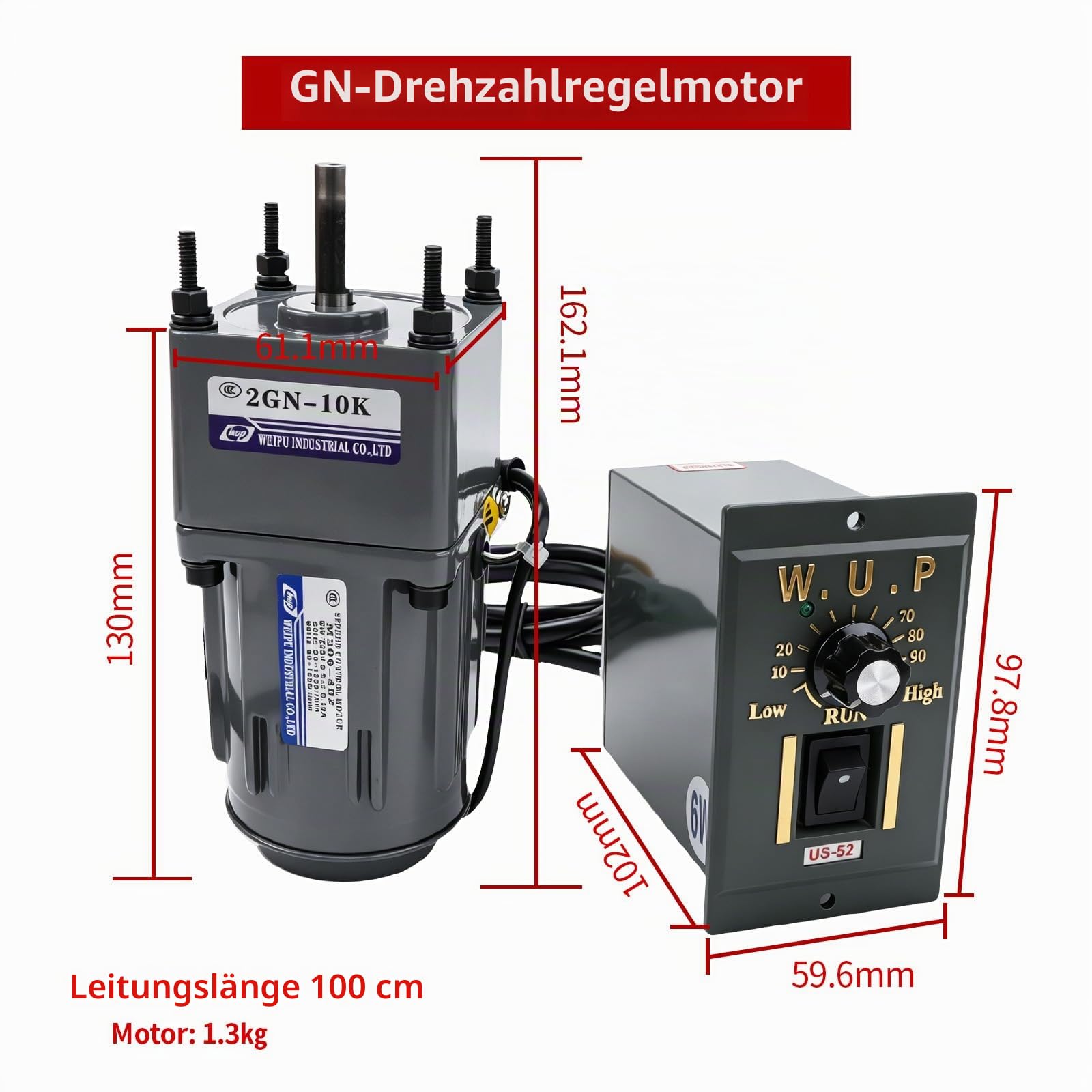 Getriebemotor Elektromotor, AC 220V 6W 10K Gear Motor