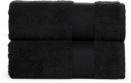 Miniatura 50 de Hencely Juego de 2 toallas de mano de lujo (16 x 28 pulgadas), algodón turco suave, absorbente, de secado rápido, para cara, cuerpo, cocina y baño