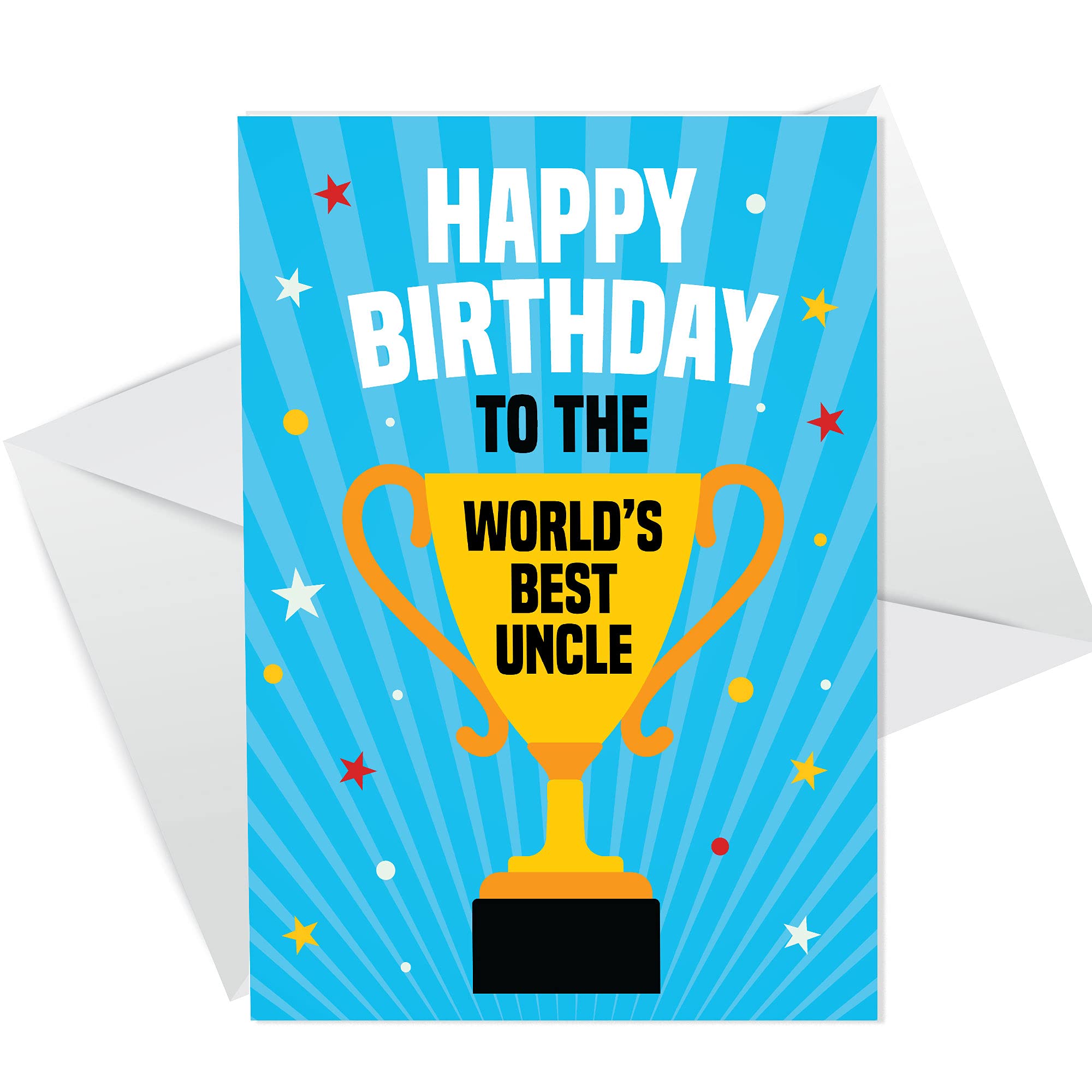 Novelty Birthday Card For Uncle Worlds Best Uncle Card From Niece Nephew