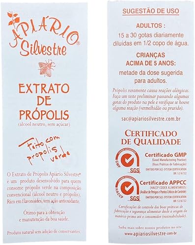 Miniatura 4 de Apiario Silvestre Extracto tradicional de propóleo de abeja verde brasileña (1.0 fl oz)