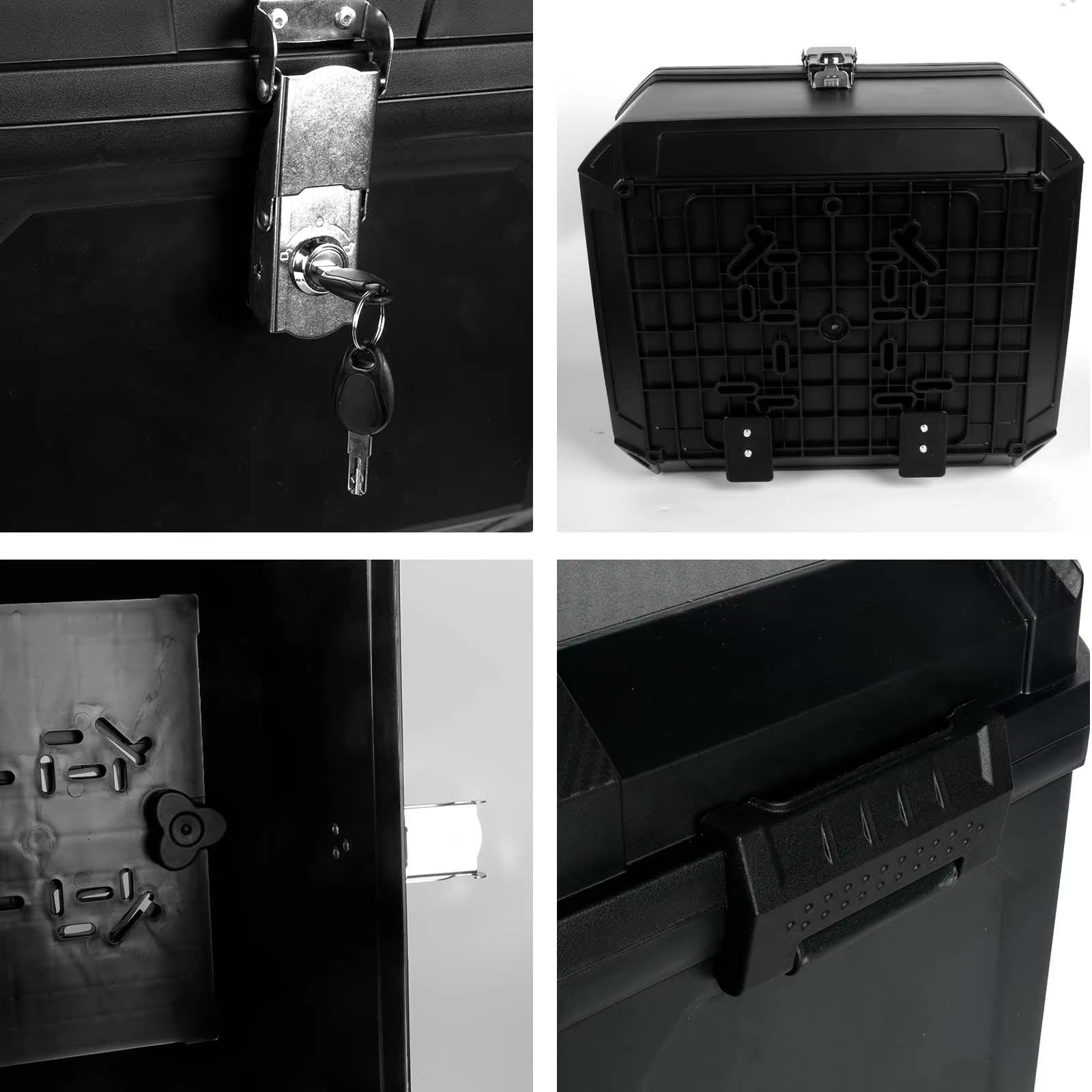 Borsa Portapacchi Bauletto Moto Resistente 45L E 55L Con Serratura Rigido In Materiale ABS Universale Per Scooter Turismo | 55L