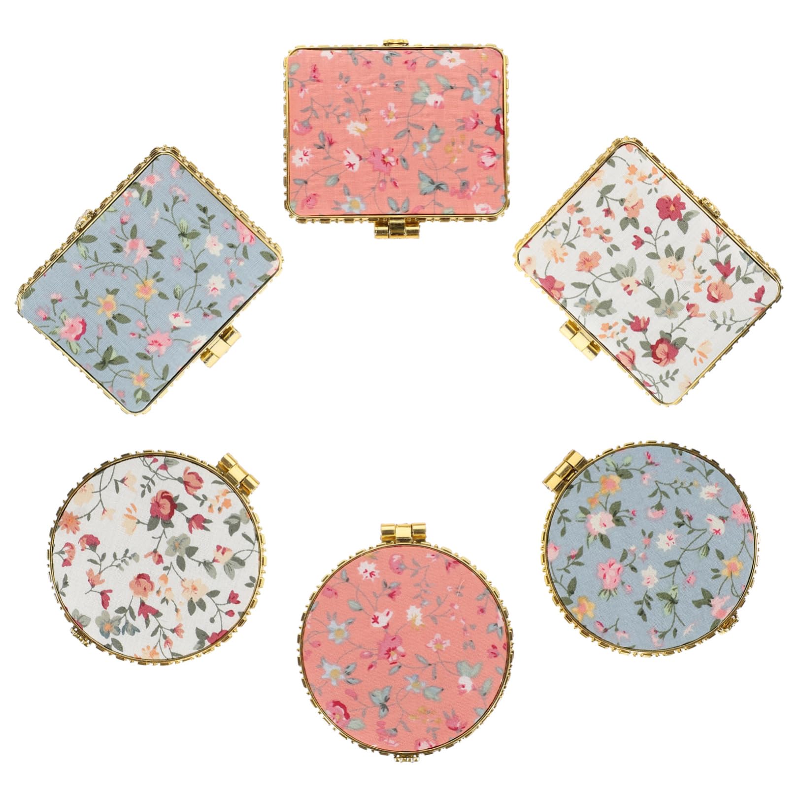 minkissy 24stücke Handspiegel Teilig Tragbare Klappspiegel Für Reisen Kosmetikspiegel Mit Einzigartigem Design Für Unterwegs Im Handtasche Für Tägliche Makeup