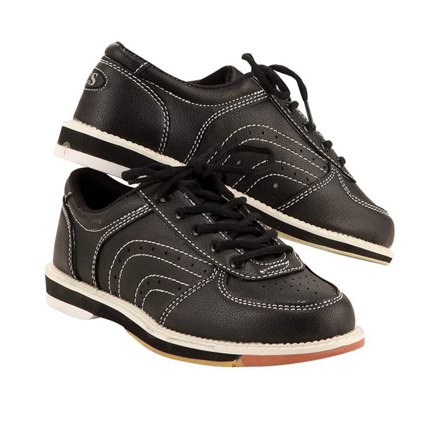 Herren Bowlingschuhe, Leichte Schüsseln Schuhe rutschfeste Komfort Bowling Trainer Lace Up Casual Schuhe Für Mädchen Frauen Jungen,Schwarz,44