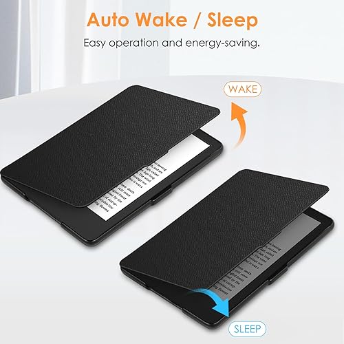 Miniatura 3 de Fintie Slimshell - Funda para Kindle de 6 pulgadas (11 generación, versión 20242022), funda ligera de piel sintética con apagado y encendido
