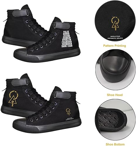Miniatura 2 de KPOP Skz Merch Zapatos Zapatillas Felix Lee Know ChangBin Han I.N Felix HyunJin Seungmin Hiphop Zapatos de lona de caña alta