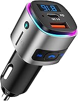 Vista 1 de (Upgraded Version) FM Transmitter Bluetooth, SONRU Bluetooth Car Adapter [PD 30W & QC3.0 18W], Wireless FM Radio Transmitter, Hands-Free Calling