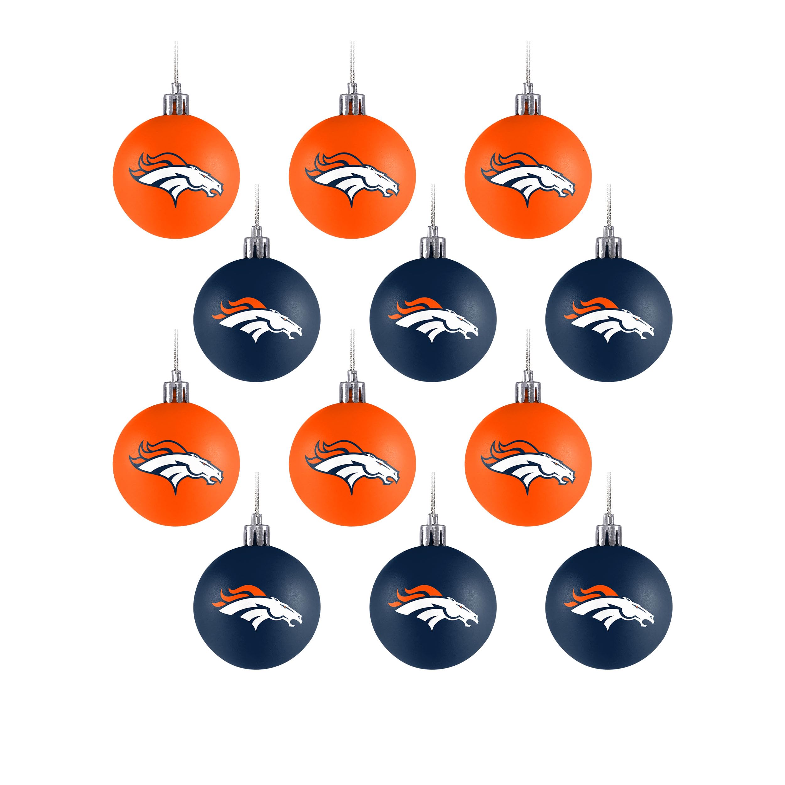 FOCO NFL Team Logo 12-Pack Ball Hanging Tree Holiday Ornament Set